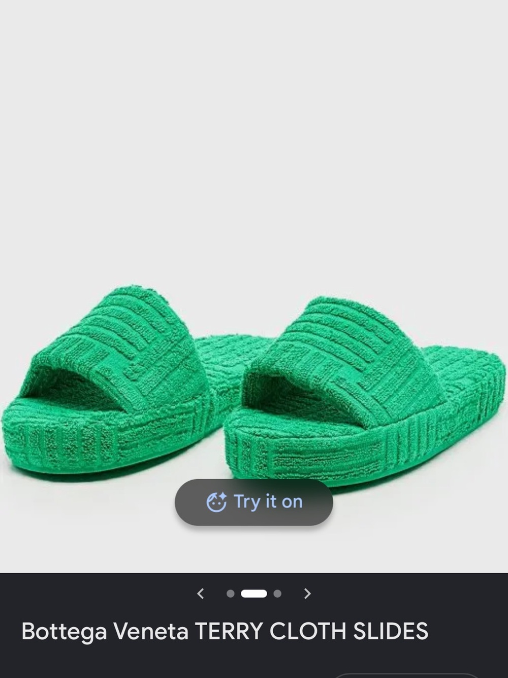 Terry Cloth Platform Slide